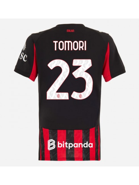Zenske Futbalové oblečenie AC Milan Fikayo Tomori #23 2025-26 Krátky Rukáv - Domáci Zenske Futbalové oblečenie AC Milan Fikayo Tomori #23 2025-26 Krátky Rukáv - Domáci